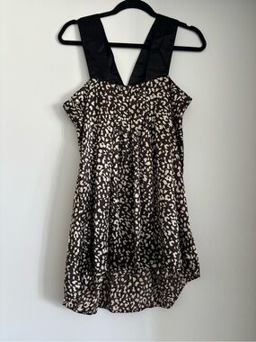 Y2K PINK POLKA DOT by Sharise Neil cheetah mini dress women’s size medium